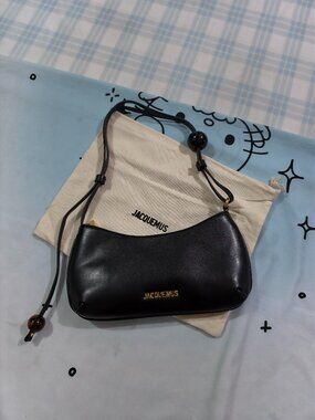 Jacquemus Black Leather Shoulder Bag